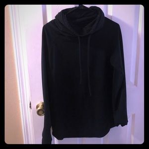 Cowl neck black long sleeve top!